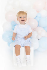 Blues Baby Malo Waffle Short Dungaree Set BB3043
