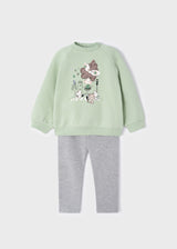 Mayoral Toddler Girls Mint & Grey Legging Set 2726