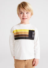 Mayoral Boys Colour Block Long Sleeve T 4016