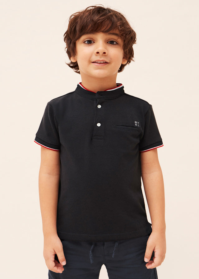 boys grandad collar shirt