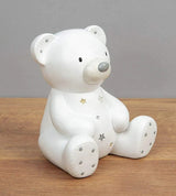Bambino By Juliana White Resin Teddy Bank