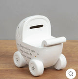 Bambino By Juliana White Resin Pram Bank