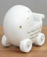 Bambino By Juliana White Resin Pram Bank