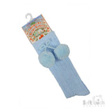 Soft Touch Knee Length Pom Pom Socks S355
