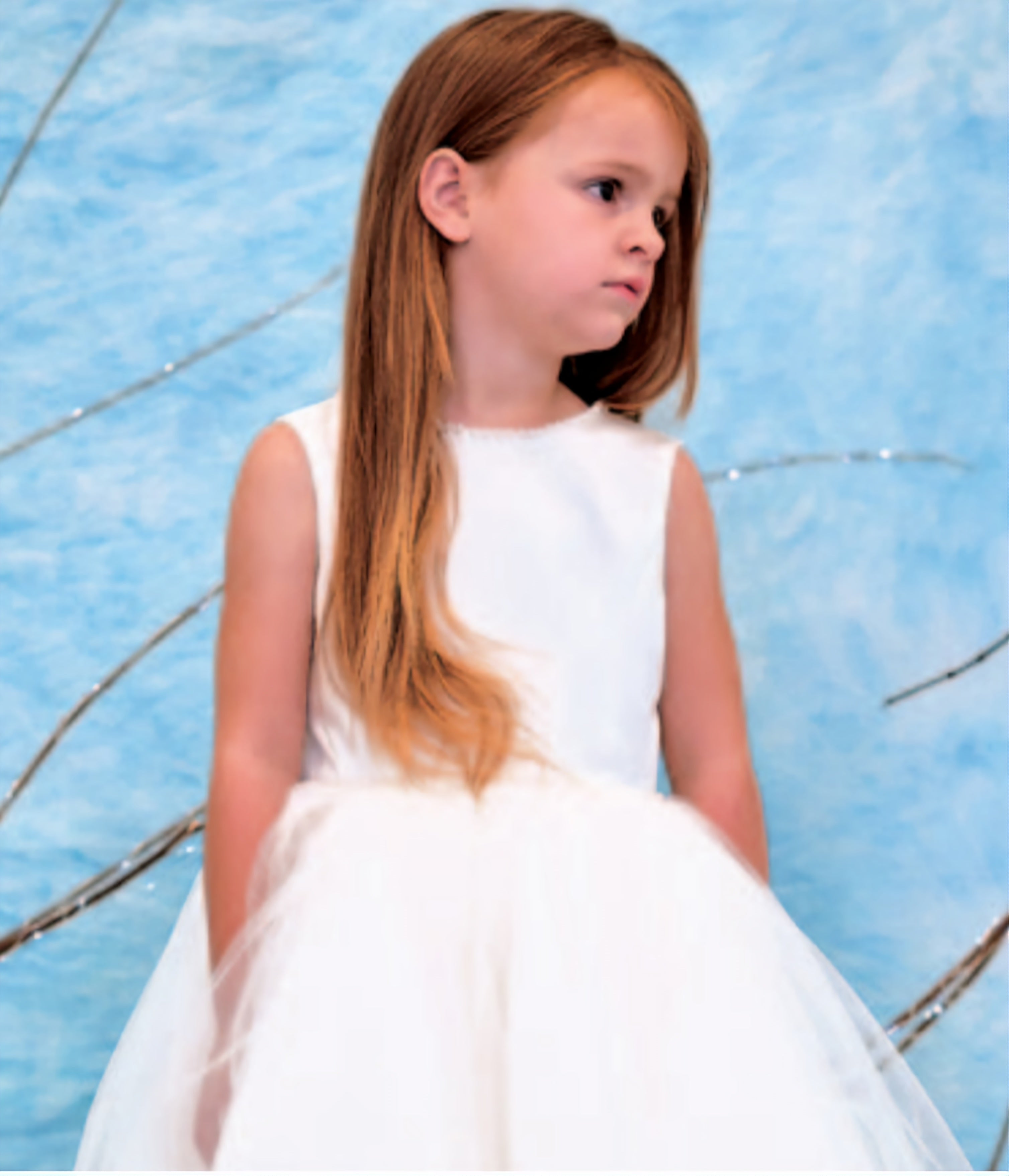 Sarah Louise Girls Ceremonial Ballerina Length Dress in Pink main image 1