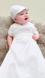 Sarah Louise Christening Robe, Romper & Cap 001179