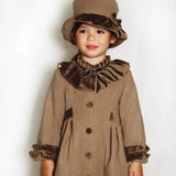 Sarah Louise Frilled Front Coat With Matching Hat 013545