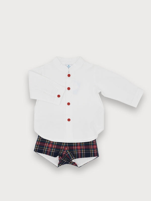 Sardon Tartan Shorts & Shirt Set 11