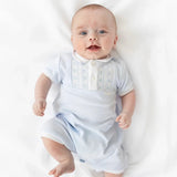 Blues Baby Cannes Baby Blue Smocked Romper BB2273