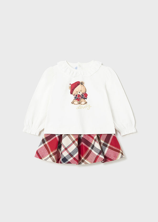 Mayoral Toddler Girls Plaid Skirt Set 2995