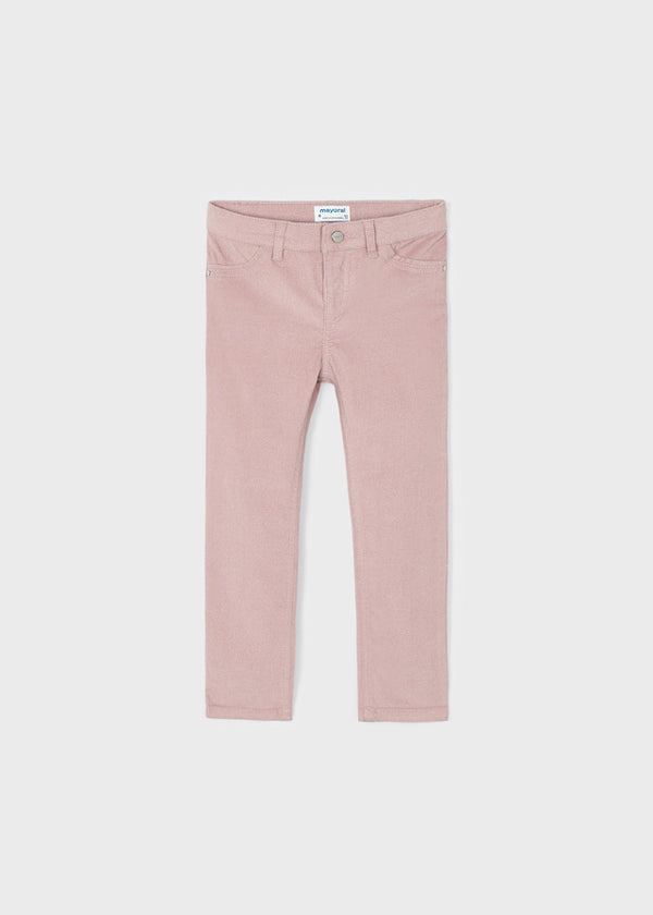 Mayoral Girls Dusky Pink Glitter Cord Trousers 4503