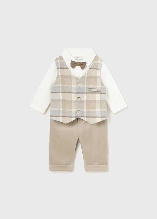 Mayoral Baby Boys Waistcoat, Shirt, Bow Tie & Trouser Set 2527