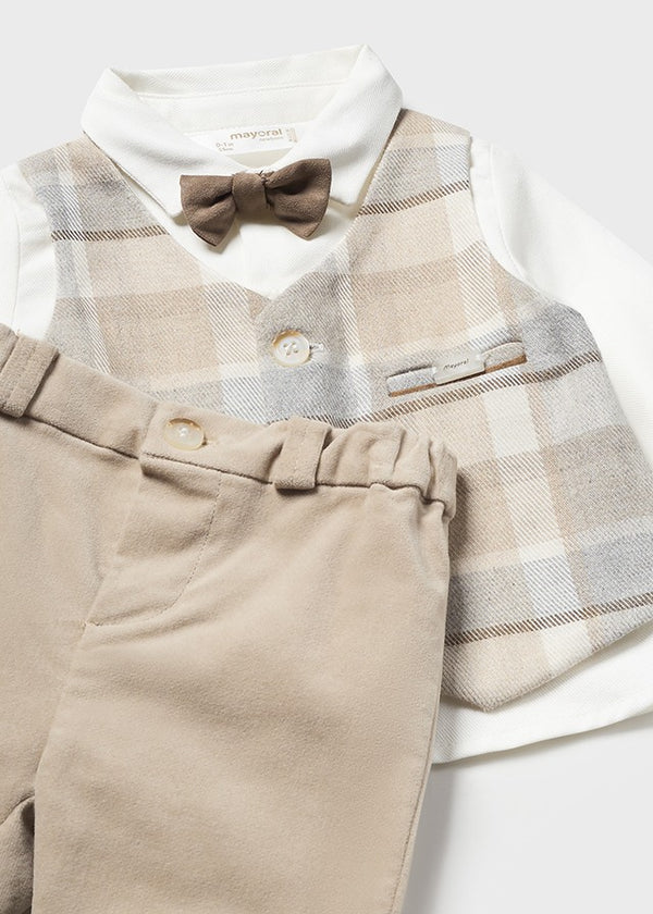 Mayoral Baby Boys Waistcoat, Shirt, Bow Tie & Trouser Set 2527