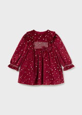 Mayoral Toddler Girls Red Velvet Dress 2904