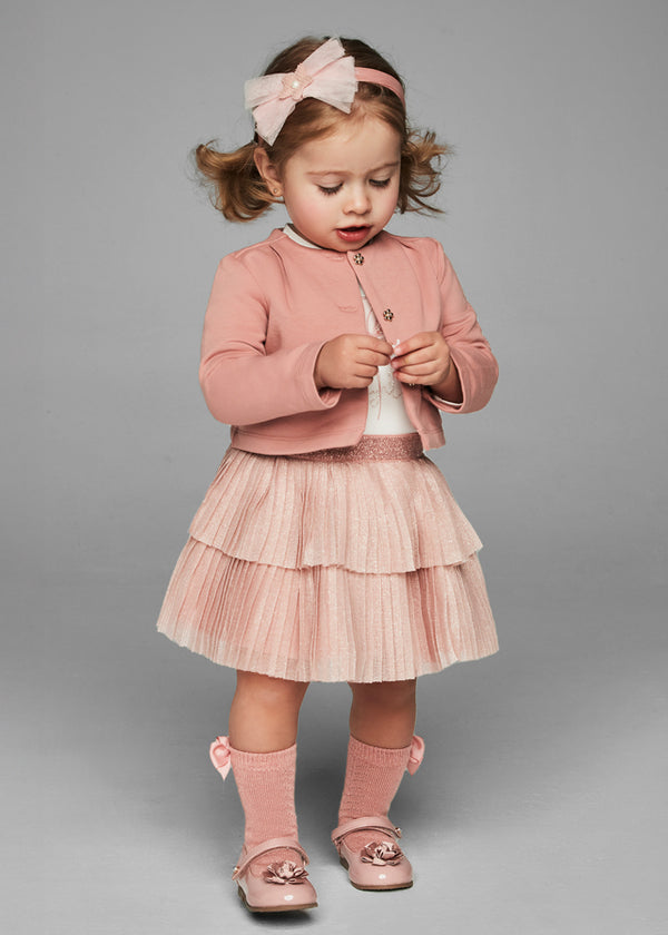 Mayoral Toddler Girls Pink Pleated Skirt Set 2928