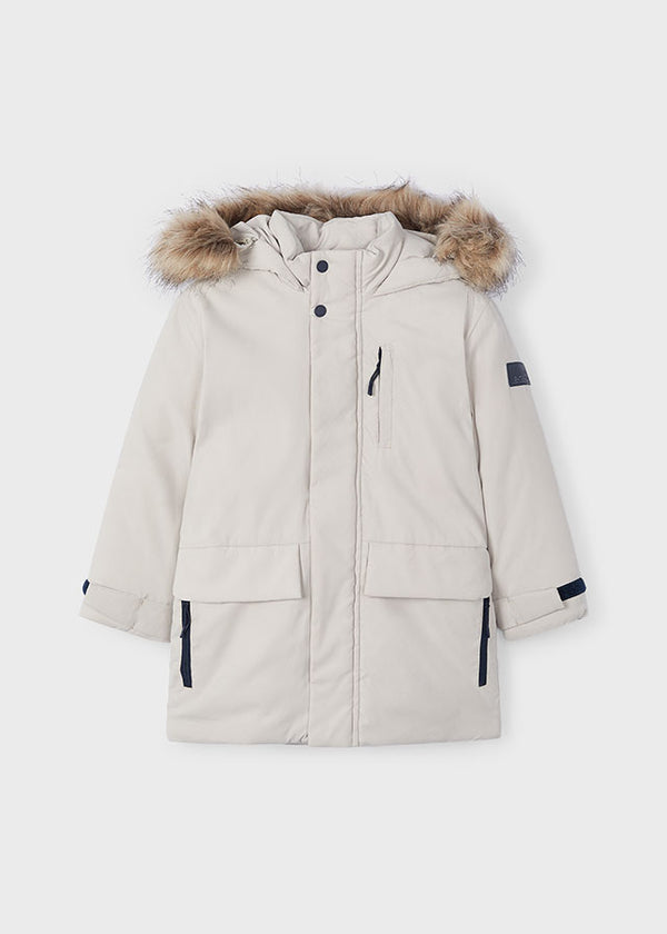 Mayoral Boys Stone Parka With Detachable Hood 4468