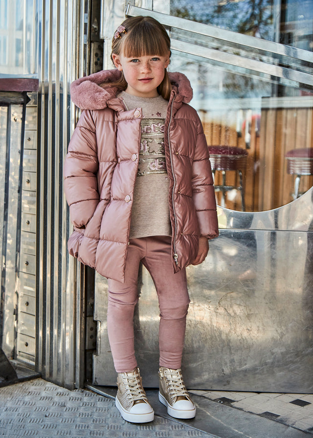 Mayoral Girls Rose Pearl Hooded Jacket 4489