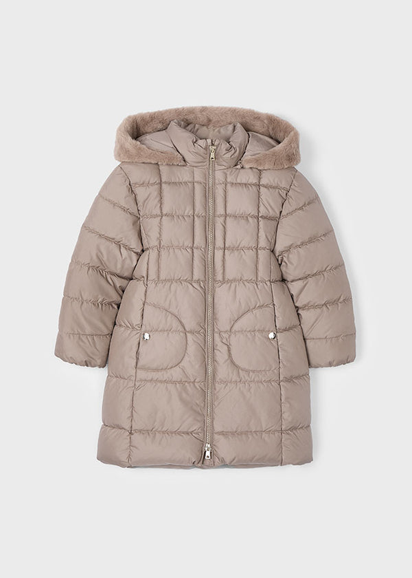 Mayoral Girls Natural Detachable Hood Jacket 4490