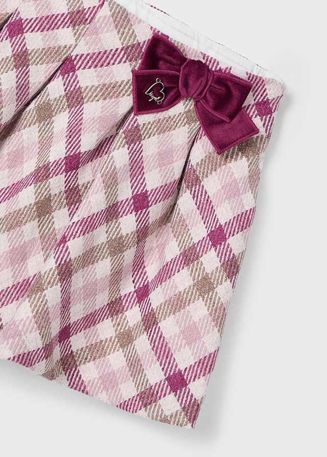 Mayoral Girls Pink Plaid Skirt 4901 Bluebells Childrenswear