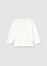 Mayoral Toddler Girls Silver Bow Long Sleeve T 116