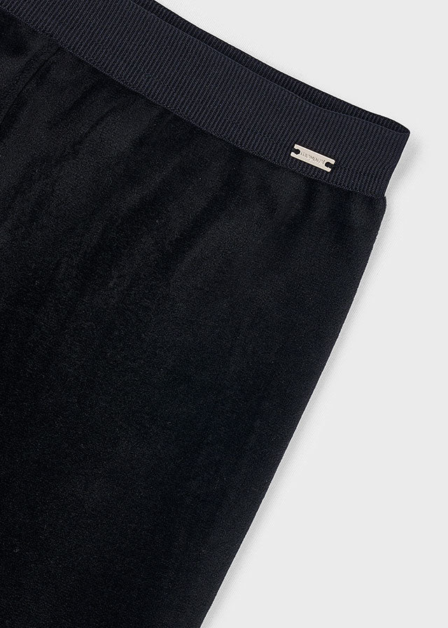 Mayoral Girls Black Velvet Leggings 712