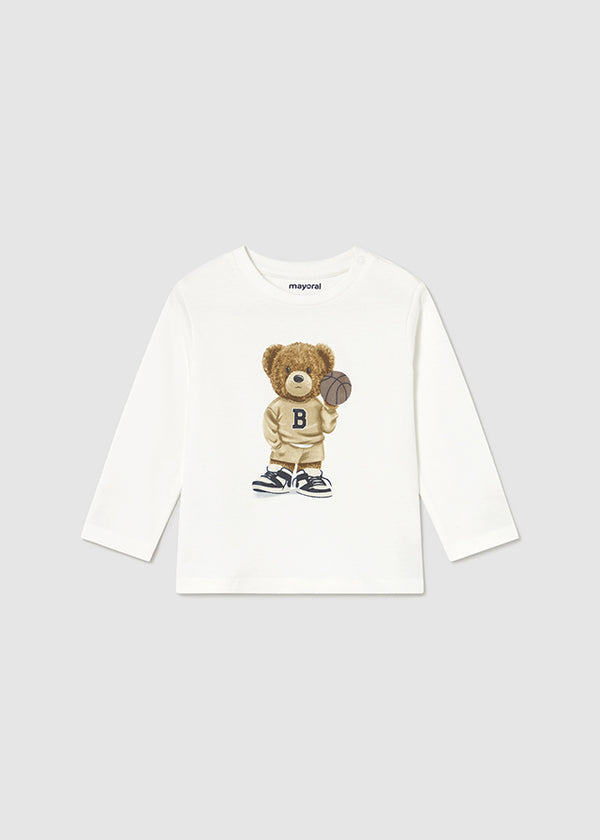 Mayoral Tolddler Boys Teddy Long Sleeve T 2058