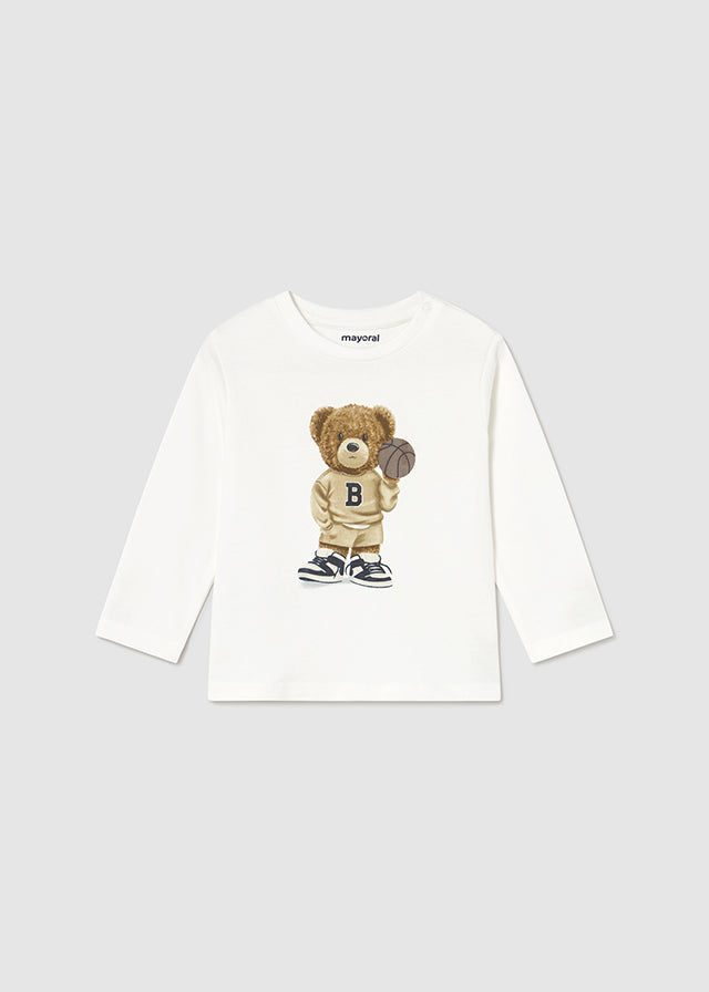 Mayoral Tolddler Boys Teddy Long Sleeve T 2058
