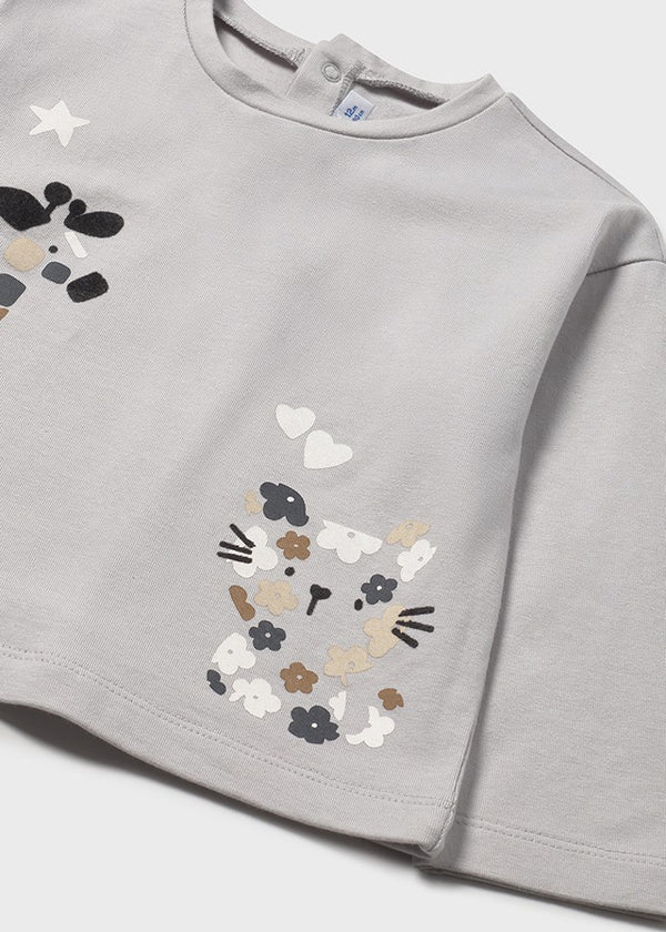 Mayoral Toddler Girls Giraffe Long Sleeve T 2082