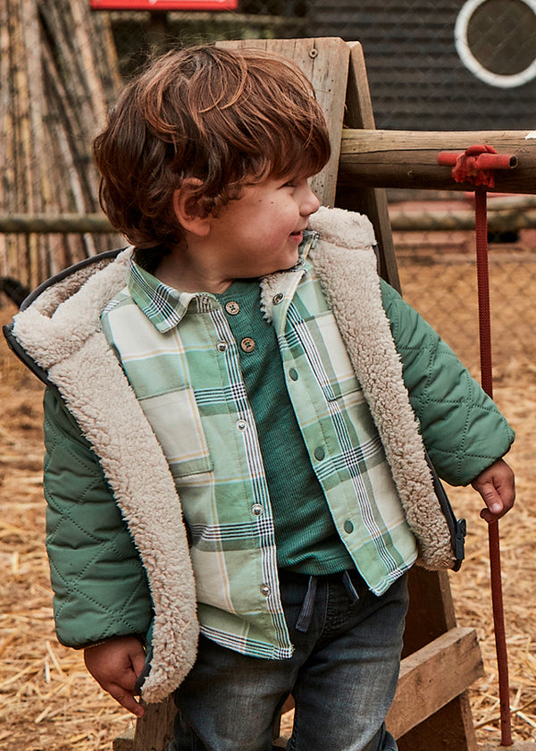 Mayoral Toddler Boys Fir Check Fleece Lined Overshirt 2104