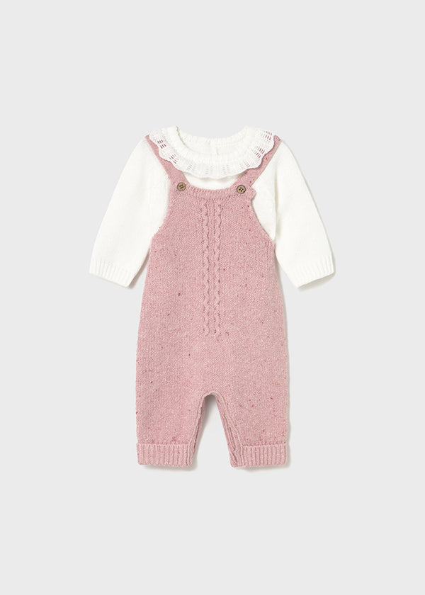 Mayoral Baby Girls Knit Dungaree Set 2605