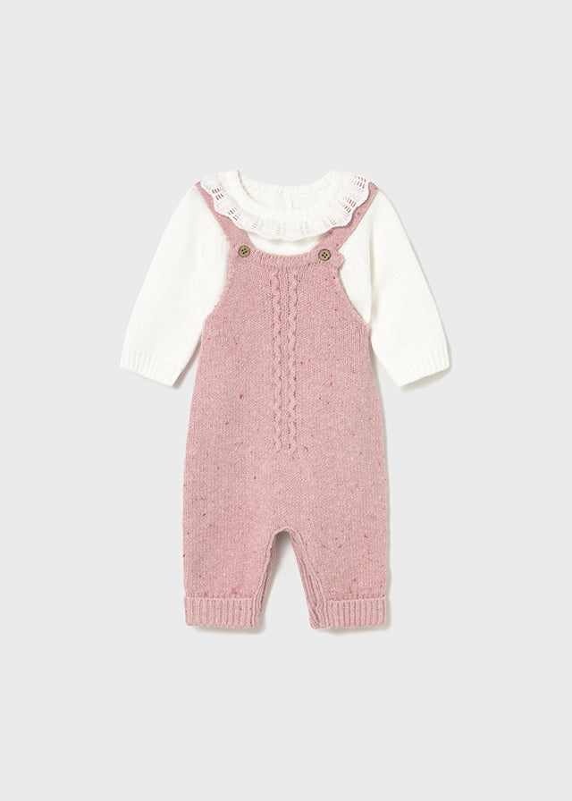 Mayoral Baby Girls Knit Dungaree Set 2605