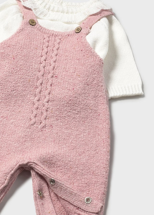 Mayoral Baby Girls Knit Dungaree Set 2605