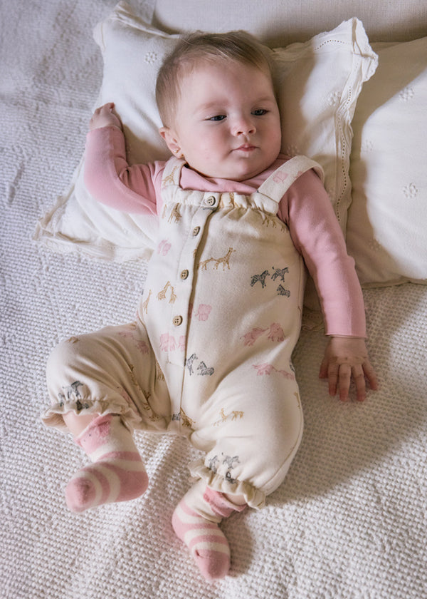 Mayoral Baby Girls Print Dungaree Set 2606