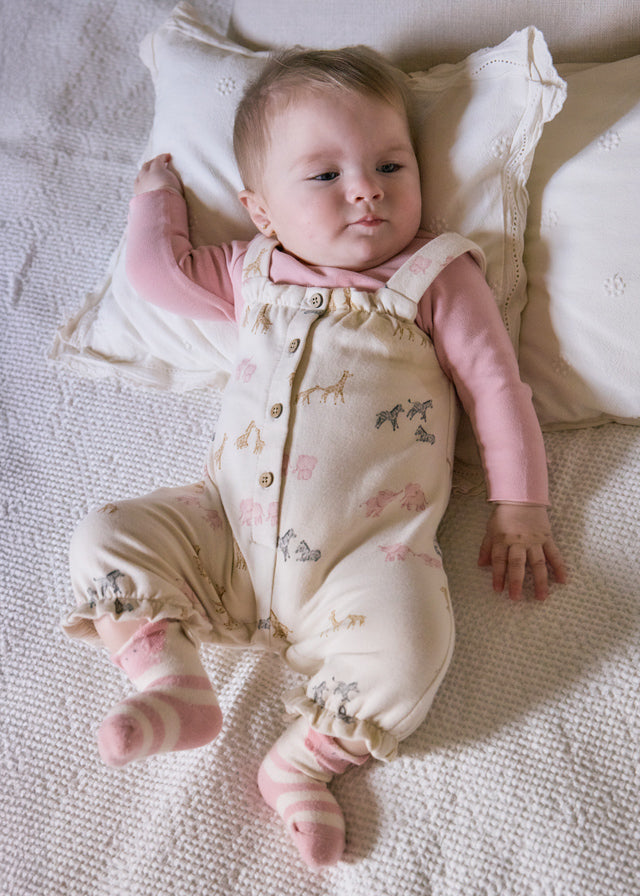 Mayoral Baby Girls Print Dungaree Set 2606