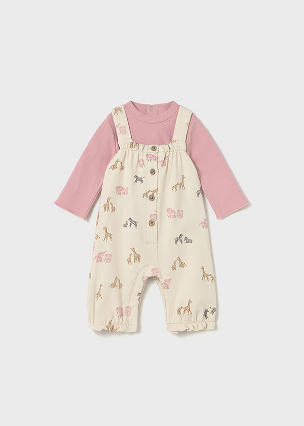 Mayoral Baby Girls Print Dungaree Set 2606