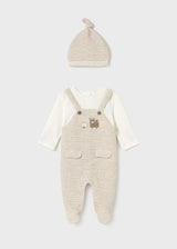 Mayoral Baby Boys Dungaree Set With Hat 2609