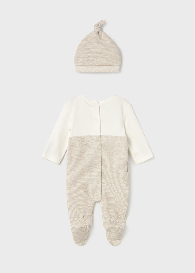 Mayoral Baby Boys Dungaree Set With Hat 2609
