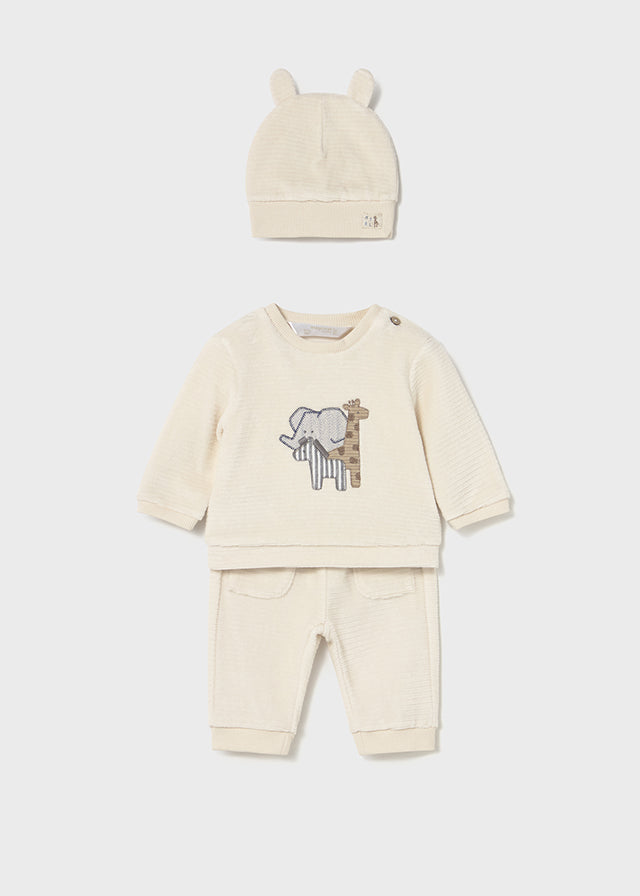 Mayoral Baby Boys 3 Piece Velvet Ribbed Set 2624