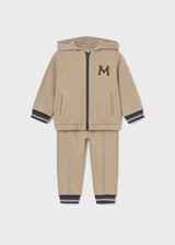 Mayoral Toddler Boys Beige Hooded Jog Set 2839
