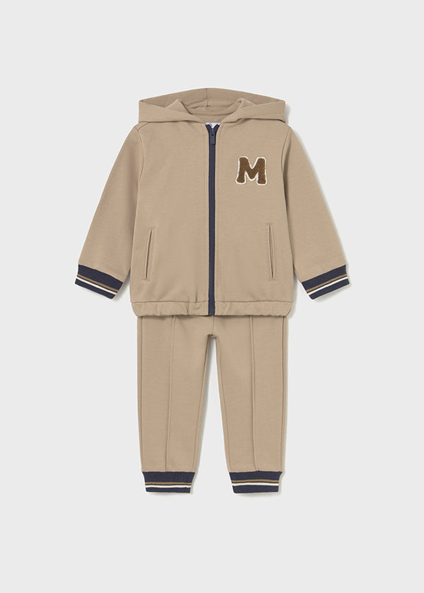Mayoral Toddler Boys Beige Hooded Jog Set 2839