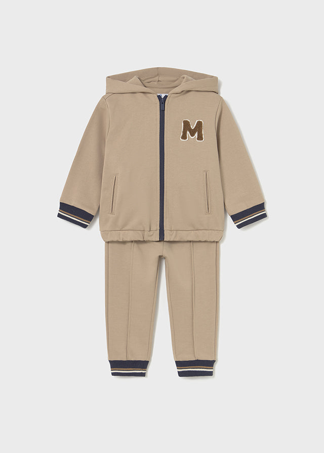 Mayoral Toddler Boys Beige Hooded Jog Set 2839