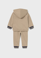 Mayoral Toddler Boys Beige Hooded Jog Set 2839
