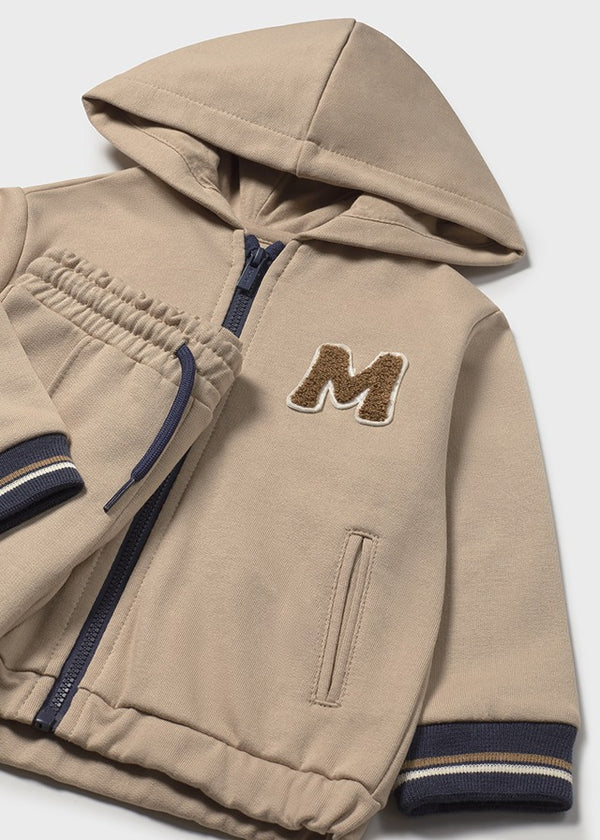 Mayoral Toddler Boys Beige Hooded Jog Set 2839