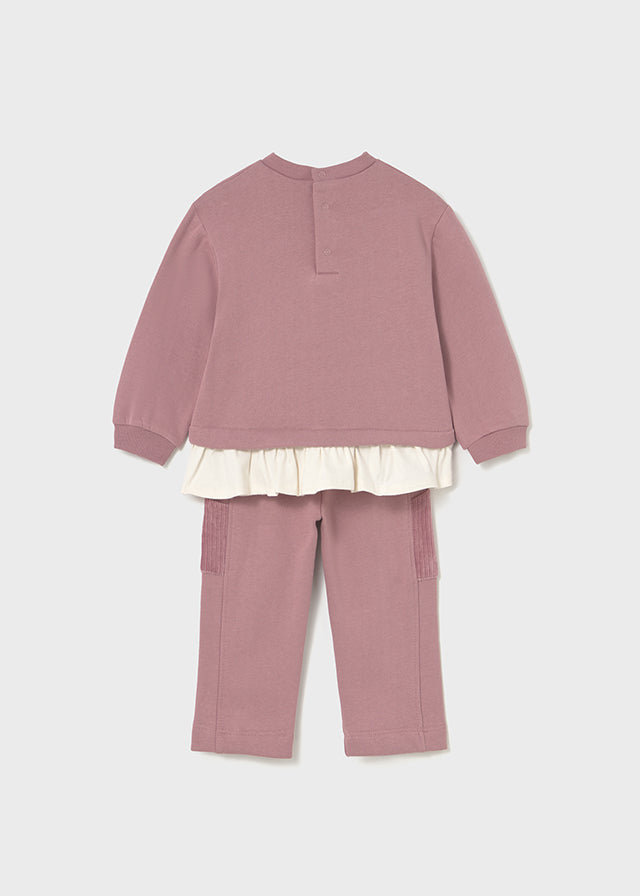 Mayoral Toddler Girls Orchid Teddy Jog Set 2843
