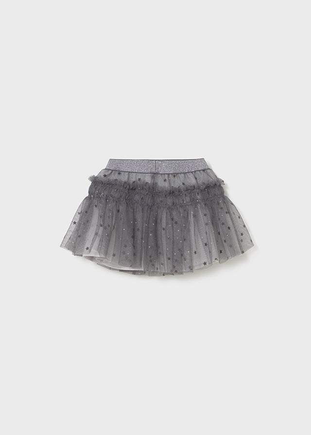 Mayoral Toddler Girls Steel Star Tulle Skirt 2901