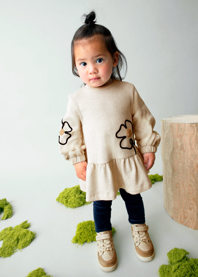 Mayoral Toddler Girls Natural Flower Dress 2917