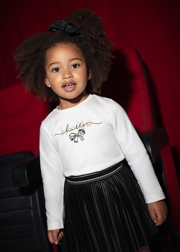 Mayoral Girls Bow Long Sleeve T 4008