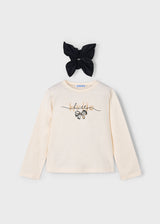 Mayoral Girls Bow Long Sleeve T 4008