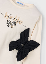 Mayoral Girls Bow Long Sleeve T 4008