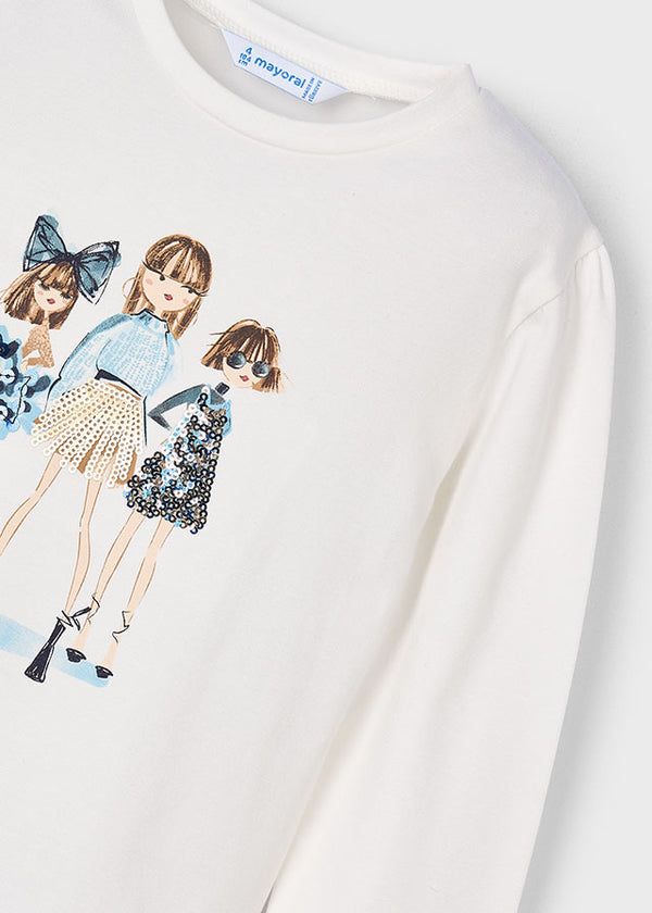 Mayoral Trio Blue Long Sleeve T 4011